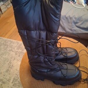 REVOLVE - Raye Brand Black Puffer Knee-High Boots